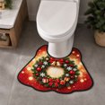 Christmas U Shaped Toilet Mat, Absorbent Diatomaceous Earth Festive ...