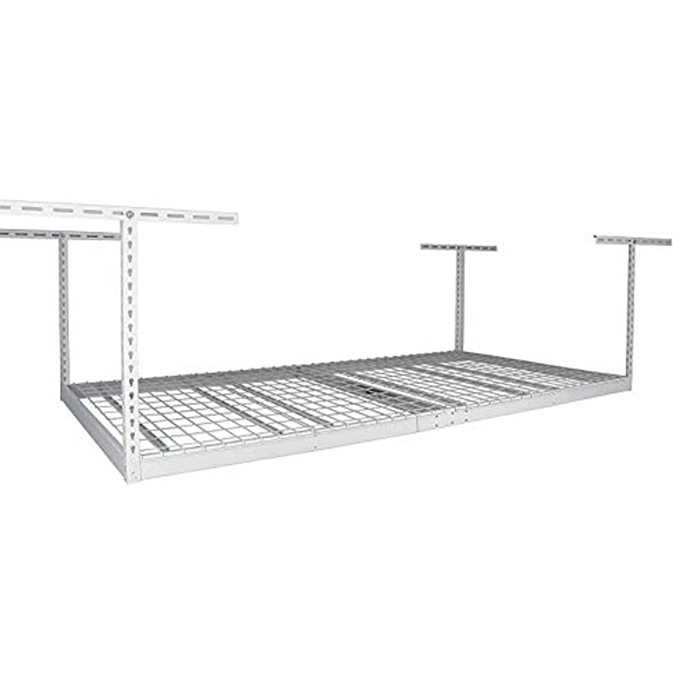 MonsterRax 4x8 Overhead Garage Storage Rack White 12 21
