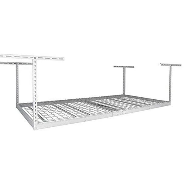 Monsterrax 4x8 Overhead Garage Storage Rack White 12 21 Adjustable Height Com Monsterrax 4x8 Overhead Garage Storage, Overhead Garage Storage Rack Accessories