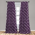 thumbnail image 5 of Ambesonne Retro Curtains, Circles Dots Short Lines, Pair of 28"x95", Dark Purple Pale Pink, 5 of 5