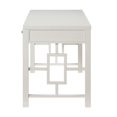 thumbnail image 4 of Verano 3-Drawer White Finished Wood Desk with Decorative End Panels, 4 of 10