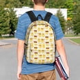 thumbnail image 4 of Goofa Cute Yellow Duck Pattern Lightweight Student Backpack for School, Water-Resistant, Adjustable Straps, Fits 15" Laptop, Multiple Pockets for Books, Accessories, 4 of 6