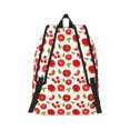 thumbnail image 3 of Xecao Fresh Red Tomato for Canvas College Laptop Backpack, Durable Rucksack Travel Notebook Bag School Backpack Book Bag for Men Women, 3 of 8