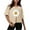 Khaki, variant on ALLLIST Womens Tops Under $5 Black Floral Short Sleeve Crew Neck Casual T-Shirts T Shirts for Women L