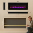 thumbnail image 4 of Hidpriva 50" Electric Fireplace Recessed, Ultra Thin Fireplace W/ Timer & Remote Control, 15 Flame Colors, 1500W/750W, 4 of 9