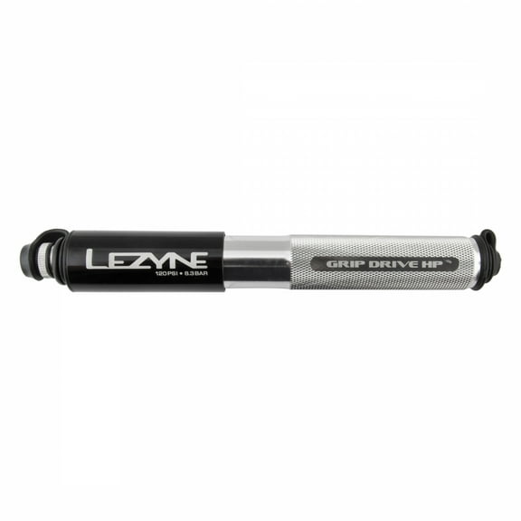 Lezyne Grip Drive HP High Pressure PV/SV 120psi Silver Bicycle Hand Pump 1-MP-GRIPHP-V1S06