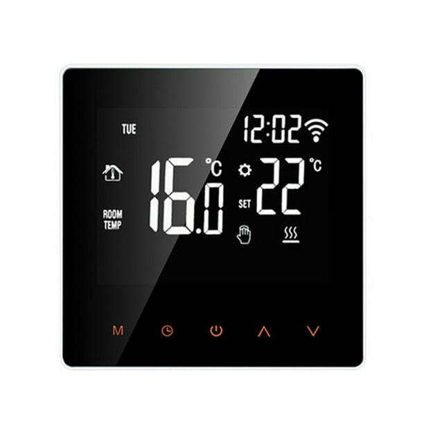 Injueey Termostato inteligente WiFi, control remoto de temperatura de caldera de agua/gas de calefacción de suelo eléctrico para Electrónica Wifi 16A