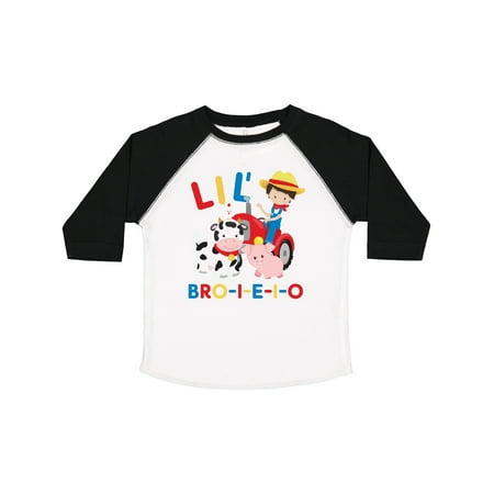 

Inktastic Farmer Tractor EIEIO Little Bro Boys Toddler T-Shirt