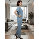 thumbnail image 4 of Conjunto 2 Piezas Casual Chic para Mujer Unitalla, Blusa de Manga Corta y Pantalón Cómodo, Estilo Elegante y Sofisticado para Mujer, 4 of 5