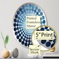 thumbnail image 3 of Designart "Swirling Blue Wave Spiral VII" Abstract Spirals Radial Dot Round Wall Mirror - Abstract Oval Printed Decorative Mirror - Multiple Color Options, 3 of 5