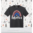 thumbnail image 2 of Shop4Ever American Patriotic Rainbow 4th of July Toddler's Cotton T-Shirt 3T Black, 2 of 6