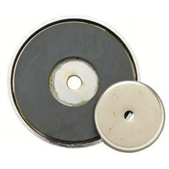 General Tools Shallow Pot Ceramic Magnets, 20 lb, 2 in Dia. - 5 EA (318-376B)