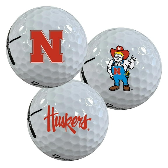 University of Nebraska Cornhuskers Logo Edition Officially Licensed NCAA Taylormade Distance  Golf Balls 12-Pack (Dozen)
