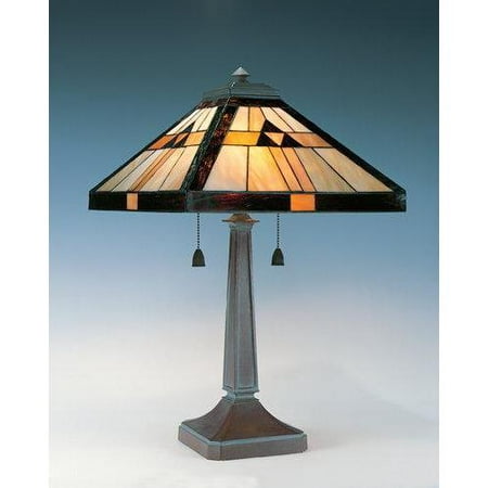 UPC 611728000366 product image for Quoizel Mission Tiffany Table Lamp in Medici Bronze - TF6074Z | upcitemdb.com