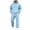 Light Blue, variant on XUNKUSGA Mens Sweatsuit 2 Piece Fashion Solid Color Hoodie & Sweatpants Men's 2 Piece Outfits with Pockets Casual Comfortable Athletic Tracksuits for Men Set Black S