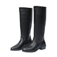 thumbnail image 4 of Viluyesy Womens Knee High Boots, Chunky Heels PU Leather Pull-On 2025 Wide Calf Tall Boots Black US7.5, 4 of 9
