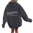 thumbnail image 2 of YUGYXL Hoodies for Women Oversized Graphic Sweatshirt Hoodie Couple Teen Pullover Tops Dark Gray Hoodie M, 2 of 4