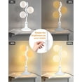 thumbnail image 3 of PYAN-Mid Century Globe Table Lamp Dimmable Modern 3 Lights White Desk Lamp 3000K Warmwhite Bedside Table Lamp for Bedroom Living Room Study Room(G9 Bulbs Included), 3 of 4