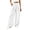 White, variant on felwors Wide Leg Pants Woman High Waist Trousers with Pockets Casual Lounge AG for Size L