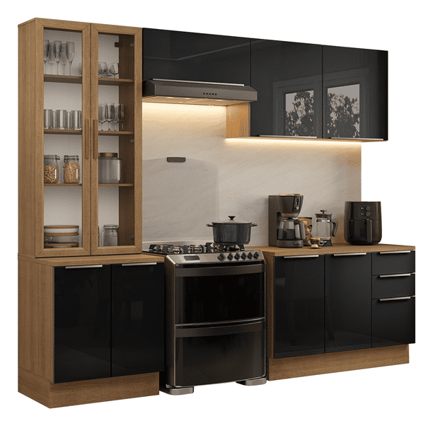 Cocina Integral Completa Armario de Vidrio Madesa Lux MN 04