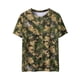 thumbnail image 4 of Ceisia Men's Striped Texture Camouflage Print Crew Neck T-Shirts, Stretchy Breathable Casual Short Sleeve Tops Gifts, 4 of 9