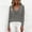 Gray, variant on Womens Long Sleeve Cowl Neck Top, Drape Neck Shirt Soft Stretch, Everyday Basic & Office Blouse for Women, White,Size S