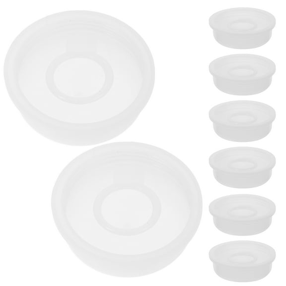 FRCOLOR 10pcs Barrel Lids Leak Proof 20-25L Plastic Storage Buckets with Screw Seal Lids for Paint Chemical and Pet Food Storage Container with Inner Cap with Pull Ring