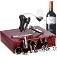 thumbnail image 1 of baomifa-9-Pieces Corkscrew Wine Opener Set, Stainless Steel Cork Screw Rabbit Wine Bottle Opener Kit Including Foil Cutter, Pourer, Vacuum Wine Stopper Corkscrews etc, Ideal Wine Sets Gifts for Wome, 1 of 4