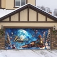 thumbnail image 4 of Christmas Garage Door Banner 7x16 ft, Vintage Believe Train Garage Door Cover with Polar Express Santa, Large Outdoor Wall Decor for Xmas Eve Holiday Backdrop, 4 of 5