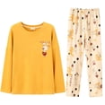thumbnail image 5 of Tnhcen Women's Floral Printed Long Sleeve Pajama Set Sleepwear & Loungewear Soft Casual Comfortable Home Wear for Women Size M-5XL Plus Size Cozy Nightgown Outfit, 5 of 5