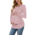 thumbnail image 2 of Women's Maternity Tops Sweaters Long Sleeve Knit Pregnancy Shirts Clothes, 2 of 6