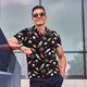 thumbnail image 4 of Balery Space Rocket Camisa Polo de Hombre con Estampado, de Manga Corta y Tejido Medio, Camisa Tipo Golf Polo-Small, 4 of 6