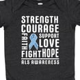 thumbnail image 4 of Inktastic ALS Awareness Strength Courage Support Boys or Girls Baby Bodysuit, 4 of 5