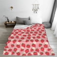 thumbnail image 5 of Sikiie Strawberry And Flowers Ultra-Soft Micro flannel Blanket Luxury All Seasons Warm Blanket for Bedding Sofa and Travel (4 sizes)-80"x60", 5 of 7