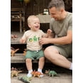 thumbnail image 4 of BemeyourBBs Toddler Baby Boy First Birthday Outfit Dinosaur Outfits Summer OneYears Old Birthday Clothes Letter Print Short Sleeve Round Neck T Shirt Tops and Shorts Set, 4 of 8