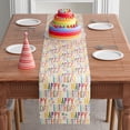 thumbnail image 2 of Happy Birthday Colorful Table Runner Burlap Table Decoration for Home Kitchen Dining Dinner Indoor Holiday Party Farmhouse Decor 13x120 Inch, 2 of 6