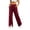 Wine, variant on Ozmmyan 2026 Womens Wide Leg Sweatpants High Elastic Waist Side Split Cuff Casual Loose Fit Lounge Pants with Pockets