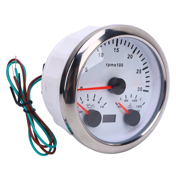 85mm 3000rpm Tachometer, 7 Color Backlight Hour Meter Gauge, High Precision Readings, Compatible with Various Vehicles, Easy Installation, Design, Ideal for Car RV