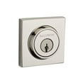 thumbnail image 1 of Baldwin DCCSD141 Contemporary Square Double Cylinder Keyed Entry Deadbolt - Polished Nickel, 1 of 1
