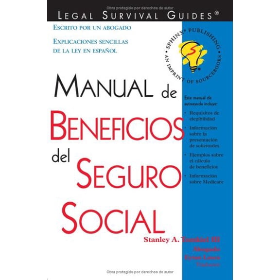 Pre-Owned Manual de Beneficios del Seguro Social: (Social Security Benefits Handbook (Spanish Edition)), 9781572481862, 1572481862, Paperback,