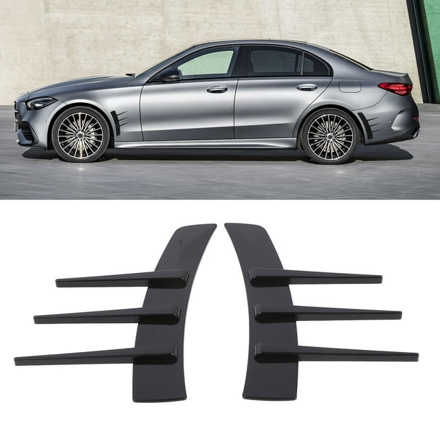 Medio De Ventilación De Aire Lateral De 1 Par De Parachoques, Decore Su Automóvil Con Un Kit De Alerón De Aletas Blandadas Universales Para 1 Serie E90 E91, Hecho De ABS De