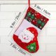 thumbnail image 5 of Calcetín navideño colgante, clásico, rojo, bonito, chimenea, bolsa de regalo de Navidad, 26 cm, decoración para fiestas familiares, juego de rol de Papá Noel, 5 of 5