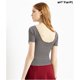thumbnail image 2 of Playera gráfica ajustada a rayas Aeropostale Mujer negro XS, 2 of 2