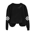 thumbnail image 4 of mgoYE Christmas Tshirts Women Sweatshirts Christmas Sweatshirt Women - Christmas Graphic Crewneck Tops Casual Sweater(Black,2XL), 4 of 5