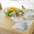 thumbnail image 4 of Ambesonne Adventure Place Mats Set of 4, Mountains Birds Sun, Standard Size, Black White, 4 of 6