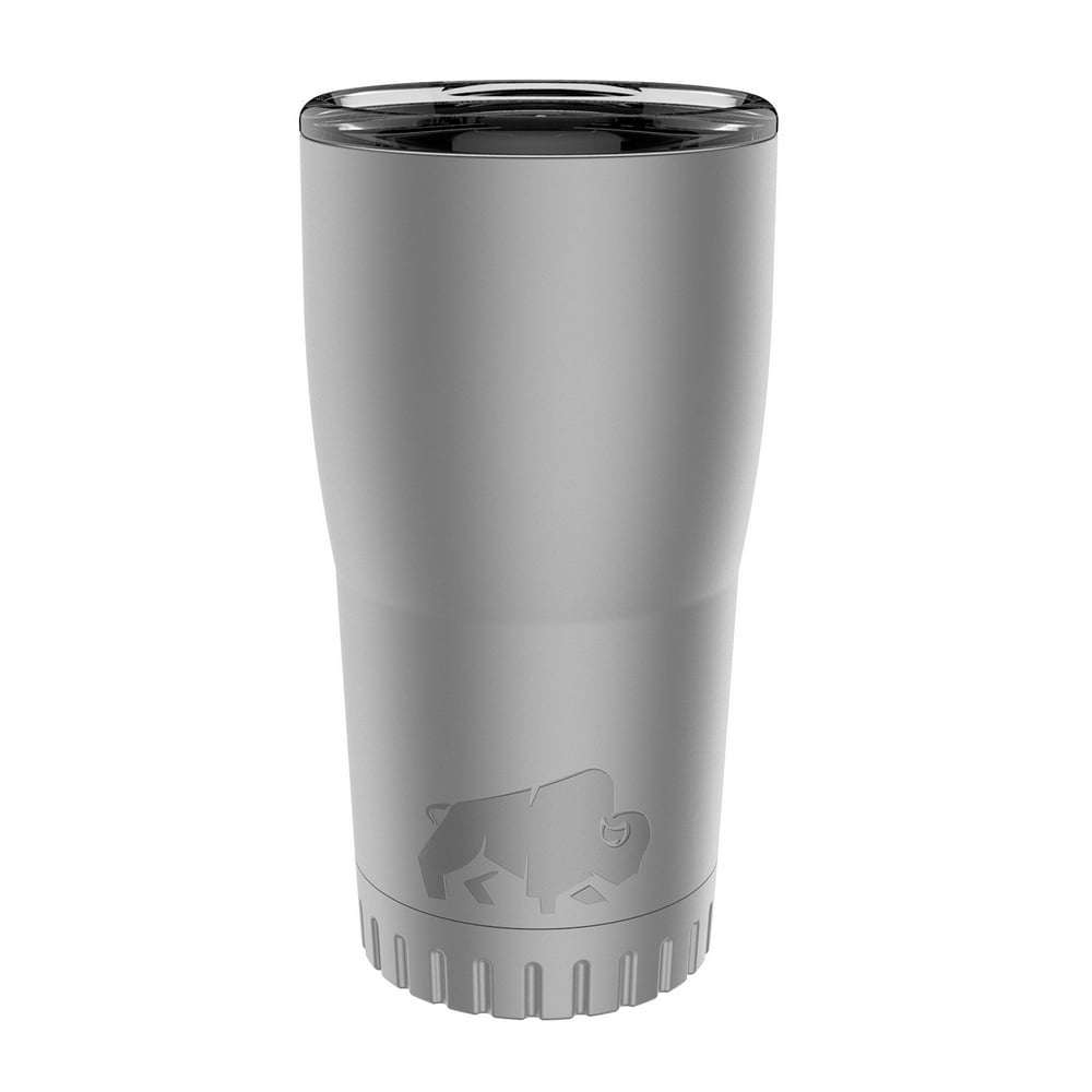 Silver Buffalo Stainless Steel Insulated Tumbler, 20 oz., Matte Gray