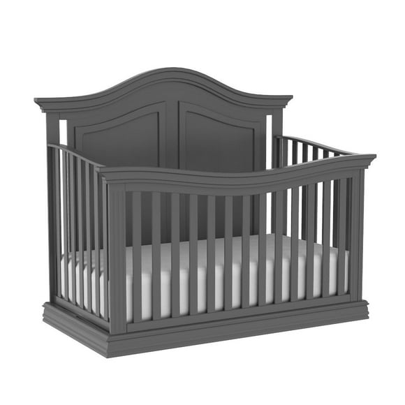 Verona 4 in 1 Baby Crib and Bed, Charcoal