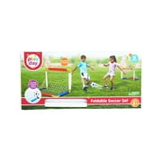 Play Day Foldable Soccer Set (2 Folding Goals, Ball, Inflating Pump, 4 Stakes) Children Ages 3+