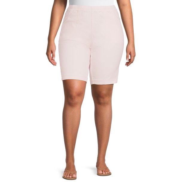 Just My Size Women's Plus Size 4Pocket PullOn Bermuda Shorts