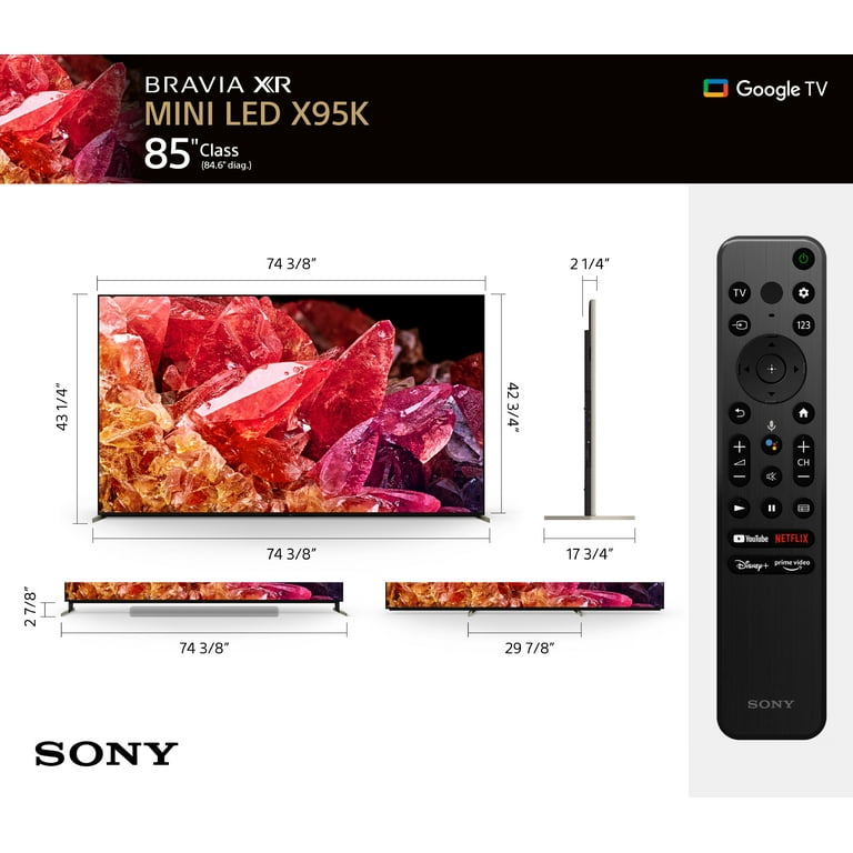 Sony 85” BRAVIA XR X95K 4K HDR Mini LED Smart Google TV Sony 85” BRAVIA XR X95K 4K HDR Mini LED Smart Google TV